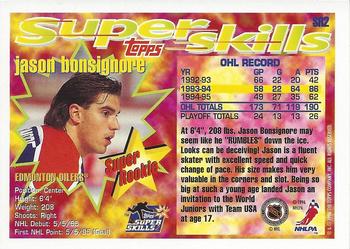 1995-96 Topps Super Skills - Super Rookie #SR2 Jason Bonsignore Back