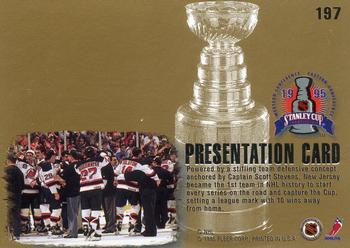 1995-96 Ultra #197 Stanley Cup Presentation Back