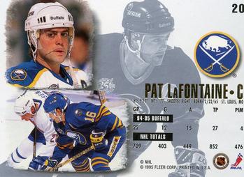 1995-96 Ultra #20 Pat Lafontaine Back