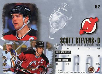 1995-96 Ultra #92 Scott Stevens Back