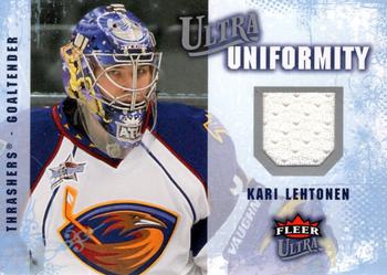 2008-09 Ultra - Ultra Uniformity #UA-KL Kari Lehtonen Front