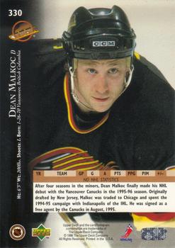 1995-96 Upper Deck #330 Dean Malkoc Back