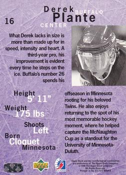 1995-96 Upper Deck Be a Player #16 Derek Plante Back
