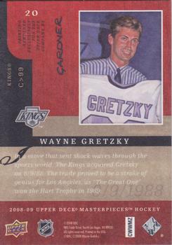 2008-09 Upper Deck Masterpieces - Brown #20 Wayne Gretzky Back
