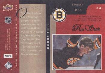 2008-09 Upper Deck Masterpieces - Brown #34 Bobby Orr Back