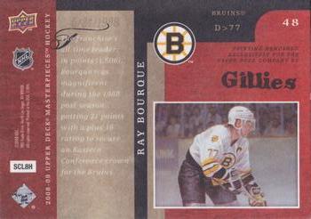 2008-09 Upper Deck Masterpieces - Brown #48 Ray Bourque Back