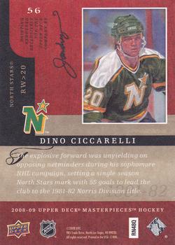 2008-09 Upper Deck Masterpieces - Brown #56 Dino Ciccarelli Back
