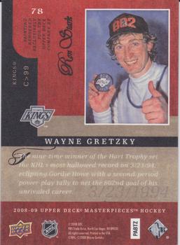 2008-09 Upper Deck Masterpieces - Brown #78 Wayne Gretzky Back