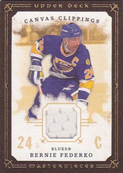 2008-09 Upper Deck Masterpieces - Canvas Clippings Brown #CC-BF Bernie Federko  Front