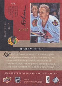 2008-09 Upper Deck Masterpieces - Green #46 Bobby Hull Back
