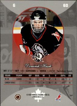 1996-97 Donruss Canadian Ice #60 Dominik Hasek Back