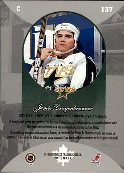1996-97 Donruss Canadian Ice #137 Jamie Langenbrunner Back