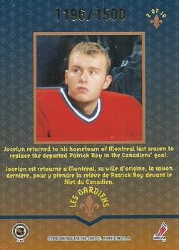 1996-97 Donruss Canadian Ice - Les Gardiens #2 Jocelyn Thibault Back