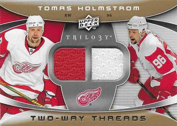 2008-09 Upper Deck Trilogy - Two-Way Threads #2W-TH Tomas Holmstrom  Front