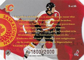 1996-97 Donruss Canadian Ice - O Canada #5 Theoren Fleury Back