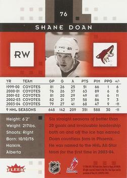 2005-06 Fleer Hot Prospects - Red Hot #76 Shane Doan Back