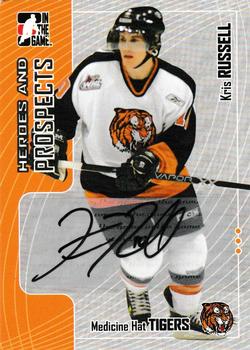 2005-06 In The Game Heroes and Prospects - Autographs #A-KR Kris Russell Front
