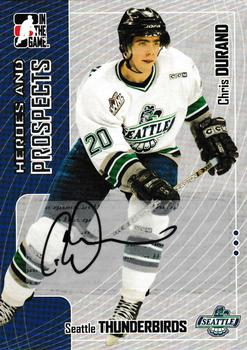 2005-06 In The Game Heroes and Prospects - Autographs #A-CDU Chris Durand Front