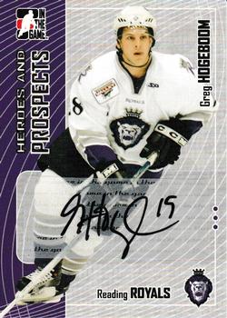 2005-06 In The Game Heroes and Prospects - Autographs Series II #A-GHO Greg Hogeboom Front