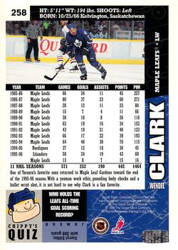 1996-97 Collector's Choice #258 Wendel Clark Back