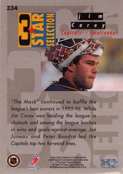 1996-97 Collector's Choice #334 Joe Juneau / Jim Carey / Peter Bondra Back