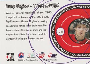 2005-06 In The Game Heroes and Prospects - Team Cherry #TC-09 Bobby Hughes Back