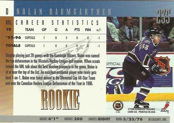 1996-97 Donruss #235 Nolan Baumgartner Back