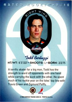 1996-97 Donruss - Rated Rookies #9 Todd Bertuzzi Back