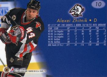 1996-97 Flair #10 Alexei Zhitnik Back