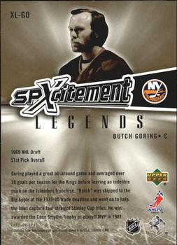 2005-06 SPx - Xcitement Legends Gold #XL-GO Butch Goring Back
