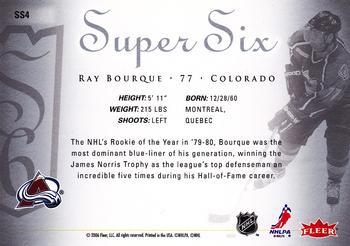 2005-06 Ultra - Super Six #SS4 Ray Bourque Back
