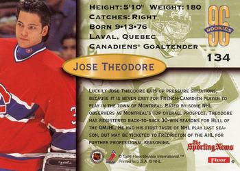 1996-97 Fleer #134 Jose Theodore Back