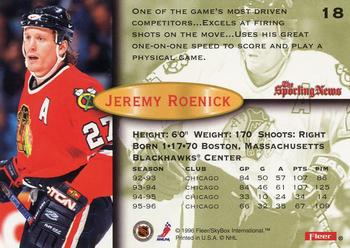 1996-97 Fleer #18 Jeremy Roenick Back