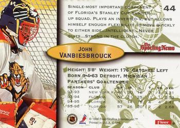 1996-97 Fleer #44 John Vanbiesbrouck Back
