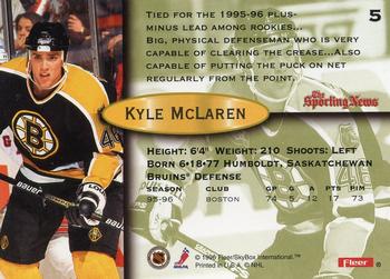 1996-97 Fleer #5 Kyle McLaren Back