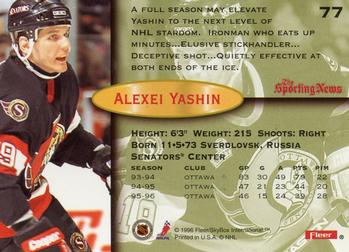 1996-97 Fleer #77 Alexei Yashin Back