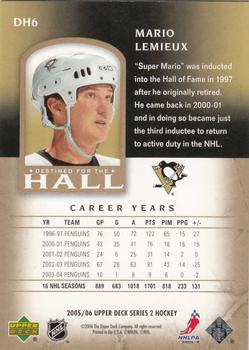 2005-06 Upper Deck - Destined for the Hall #DH6 Mario Lemieux Back