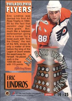 1996-97 Fleer - Art Ross Trophy #14 Eric Lindros Back