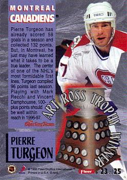 1996-97 Fleer - Art Ross Trophy #23 Pierre Turgeon Back