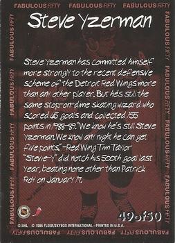 1996-97 Fleer NHL Picks - Fabulous 50 #49 Steve Yzerman Back