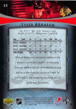 2005-06 Upper Deck Artifacts - Pewter #23 Tyler Arnason Back