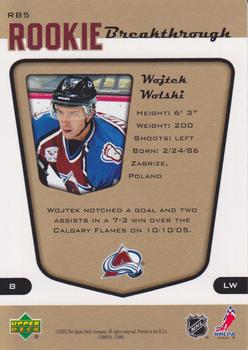 2005-06 Upper Deck MVP - Rookie Breakthrough #RB5 Wojtek Wolski Back