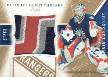 2005-06 Upper Deck Ultimate Collection - Ultimate Debut Threads Patches #DTP-HL Henrik Lundqvist Front