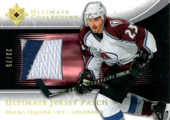 2005-06 Upper Deck Ultimate Collection - Ultimate Patches #P-MH Milan Hejduk Front