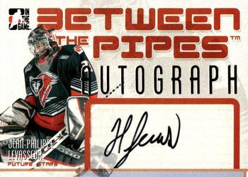 2006-07 In The Game Between The Pipes - Autograph #A-JPL Jean-Philippe Levasseur Front