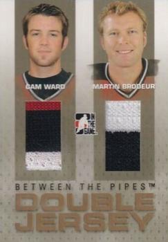 2006-07 In The Game Between The Pipes - Double Jersey #DJ-04 Cam Ward / Martin Brodeur  Front