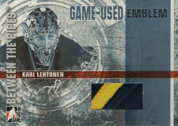 2006-07 In The Game Between The Pipes - Game Used Emblem #GUE-09 Kari Lehtonen  Front