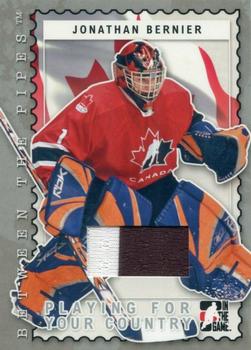 2006-07 In The Game Between The Pipes - Playing For Your Country #PC-01 Jonathan Bernier  Front