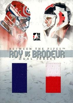 2006-07 In The Game Between The Pipes - Roy vs. Brodeur #RB-01 Patrick Roy / Martin Brodeur Front