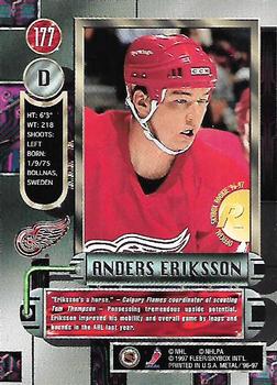 1996-97 Metal Universe #177 Anders Eriksson Back
